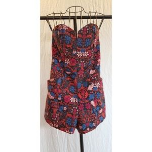 H&M Short Romper Tropical Flower pattern sz 6
